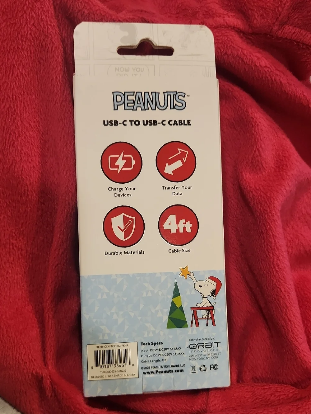 Snoopy USB-C Cable